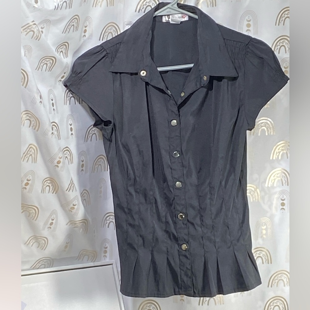 Body Central Black Button-Down Shirt
